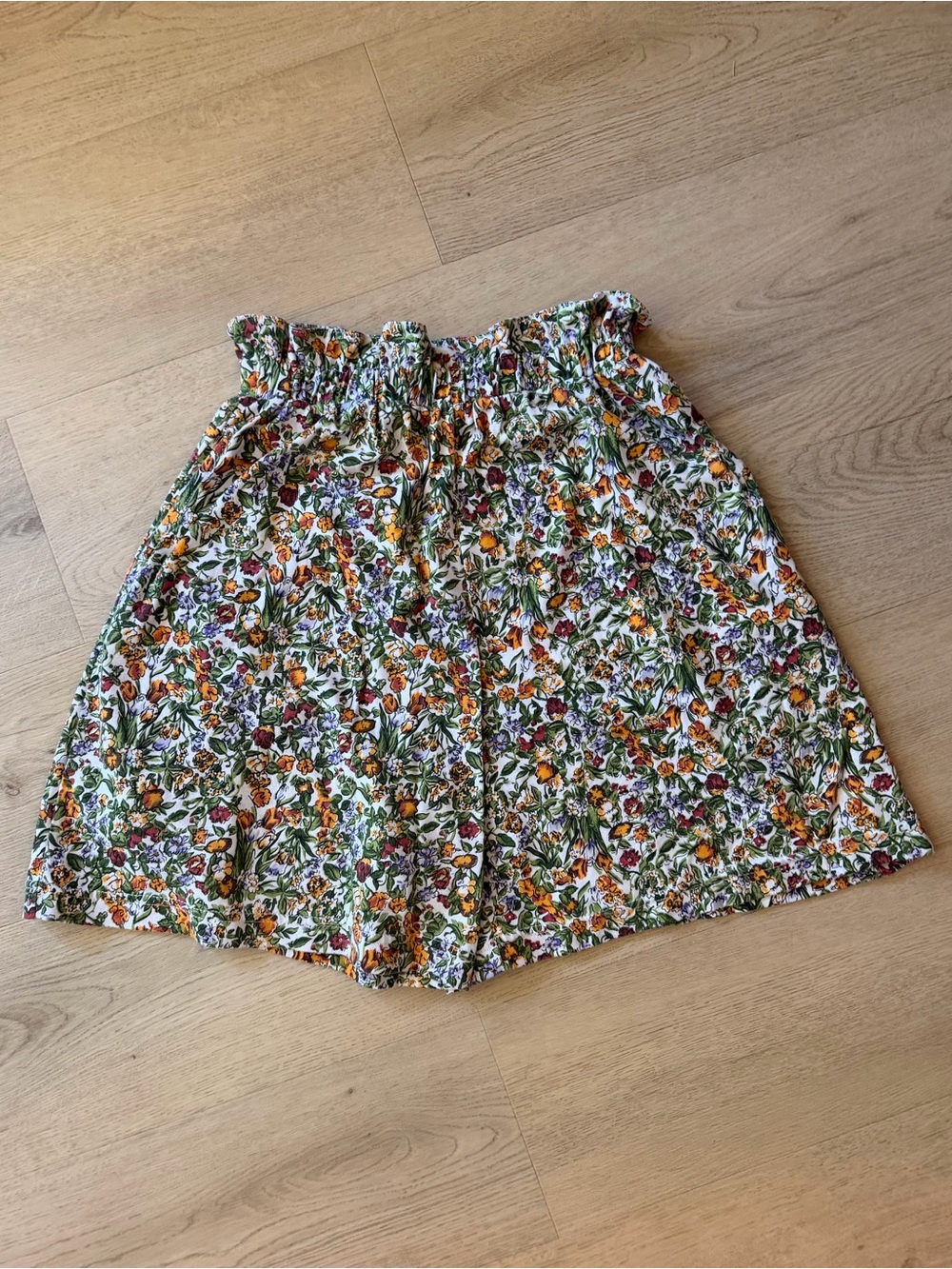 Vintage GITANO Floral Elastic Waist Shorts Medium